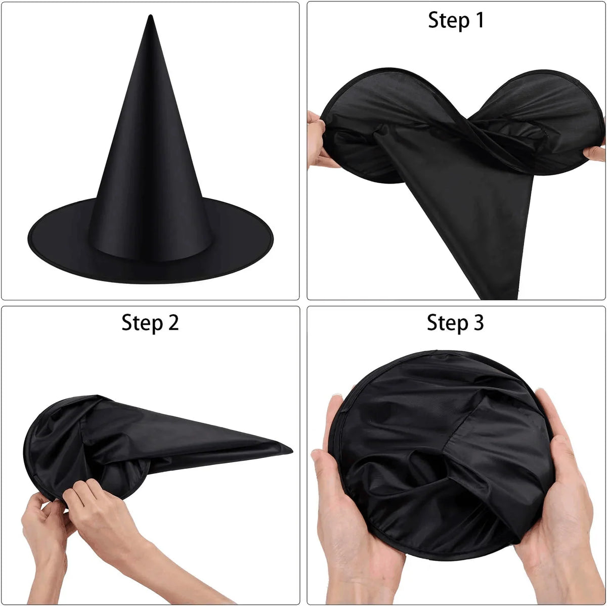 12 Pack Halloween Witch Hats Black Hanging Party Favors | | Wiccan Center