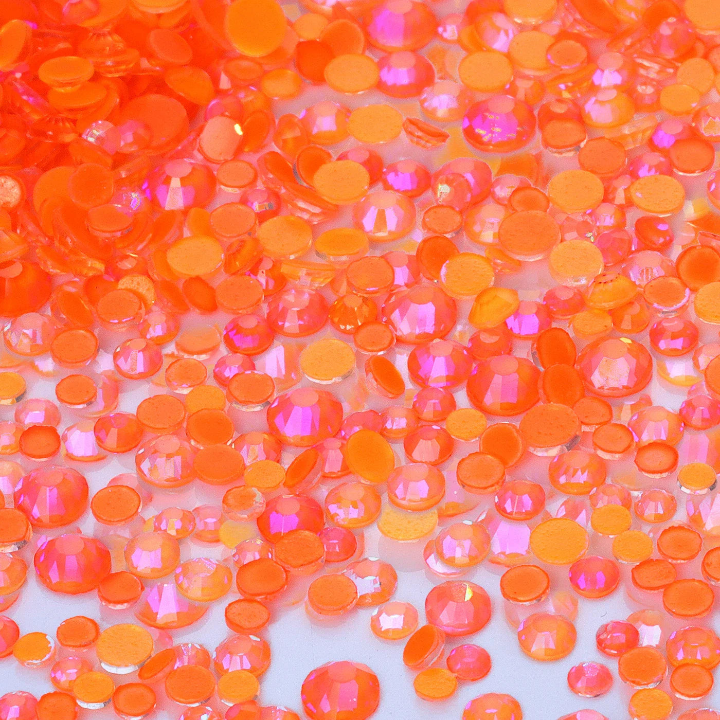 1440PC Mix Size SS6-SS20 Mocha Shimmer Neon Glass FlatBack Non-Hotfix Rhinestones | Non-Hotfix | Wiccan Center