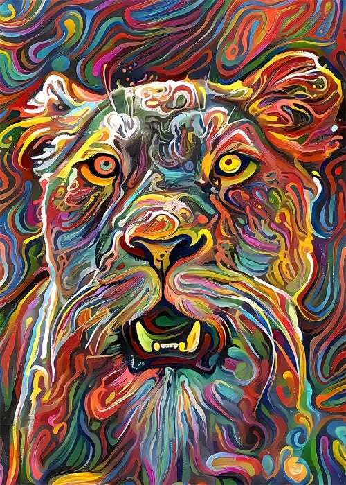 Vapour Abstract Animals Oil Painting Poster Vintage Abstract Oil Painting Animals Art Decor Home Room Aesthetic Canvas Prints