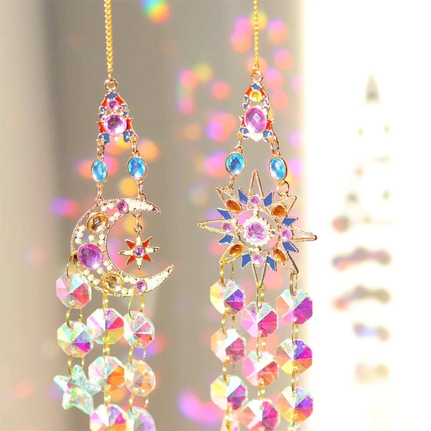 Colorful diamonds StarsMoonButterflies, sun garlands, gardening, light collection, Suncatcher accessories,indoor and outdoor | | Wiccan Center
