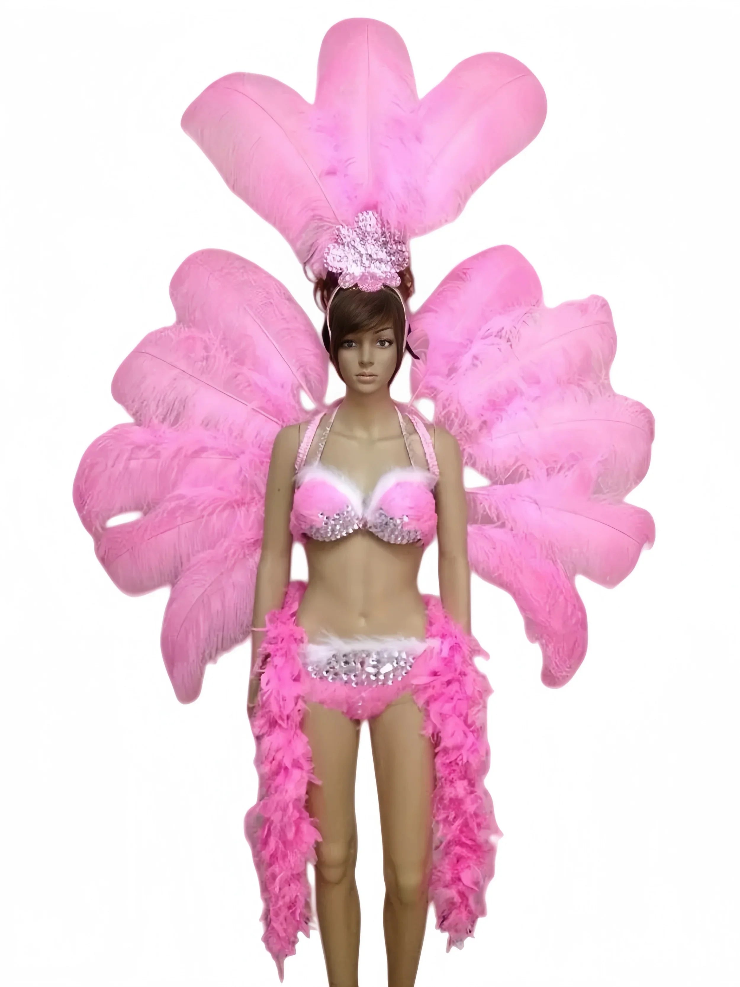 The Stardust Victoria Sovereign – Deluxe Angel Feather Wing & Headdress Stage Costume Set | Costume Sets | Wiccan Center