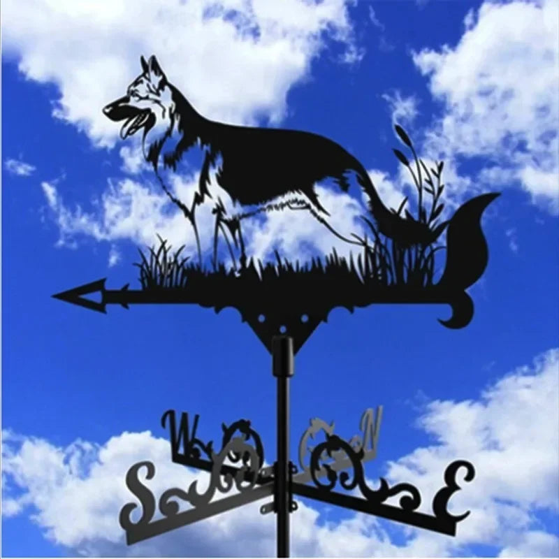 Metal Weathervane,Witch Iron Weather Vane,Sea Rover Wind Direction Indicator,Garden Decoration,Outdoor Roof Decoration,Gardening