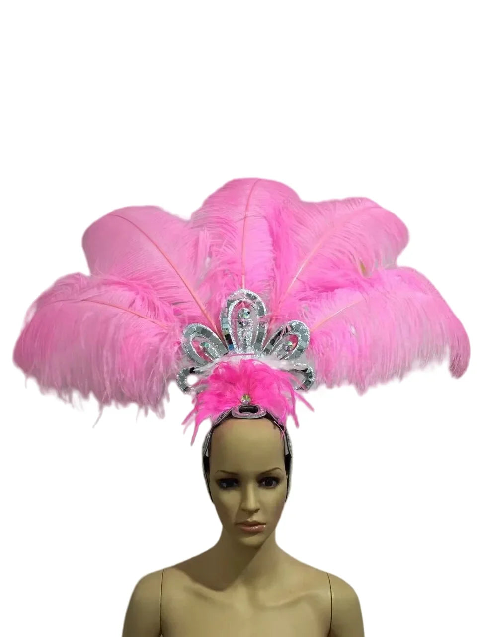 The Stardust Empress – Deluxe Feathered Samba & Carnival Crown