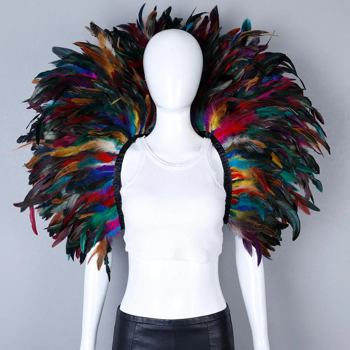 Festival Carnival Feather Shoulder Shawl | Feather Shawl | Wiccan Center
