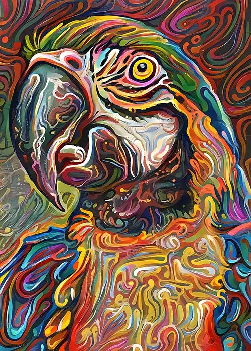 Vapour Abstract Animals Oil Painting Poster Vintage Abstract Oil Painting Animals Art Decor Home Room Aesthetic Canvas Prints