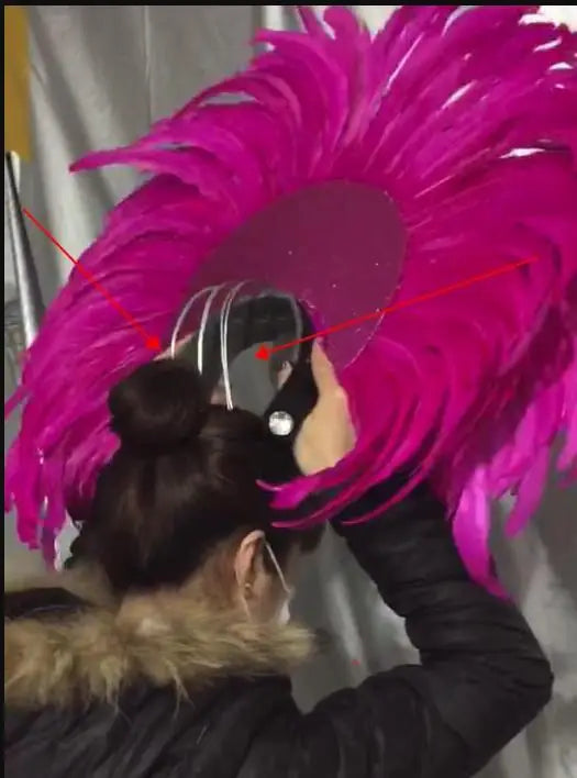 The Stardust Dionysia – Elegant Feathered Samba Carnival & Masquerade Headdress