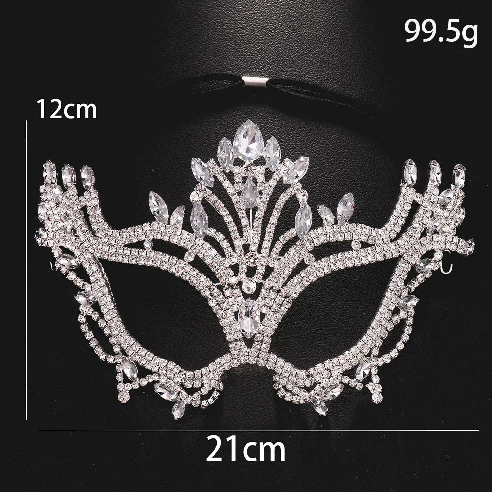 Rhinestone Mask Veil Performance Face Accessories | Masks | Wiccan Center