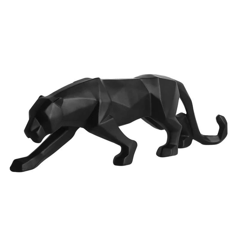 Home Decor Panther Statue Animal Figurine Abstract Geometric Style Resin Leopard Sculpture Home Office Desktop Decoration Crafts | | Wiccan Center