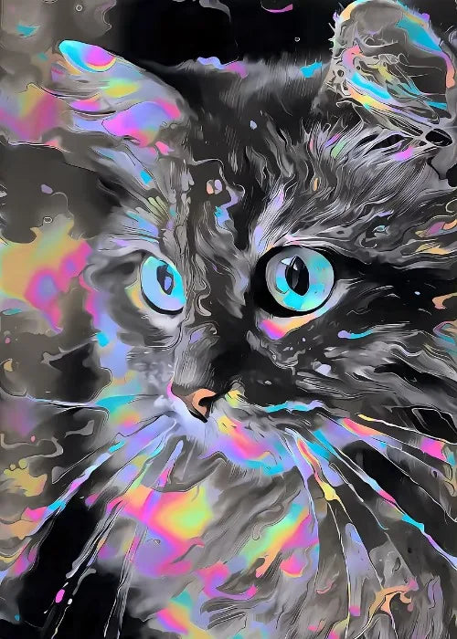 Vapour Abstract Animals Oil Painting Poster Vintage Abstract Oil Painting Animals Art Decor Home Room Aesthetic Canvas Prints