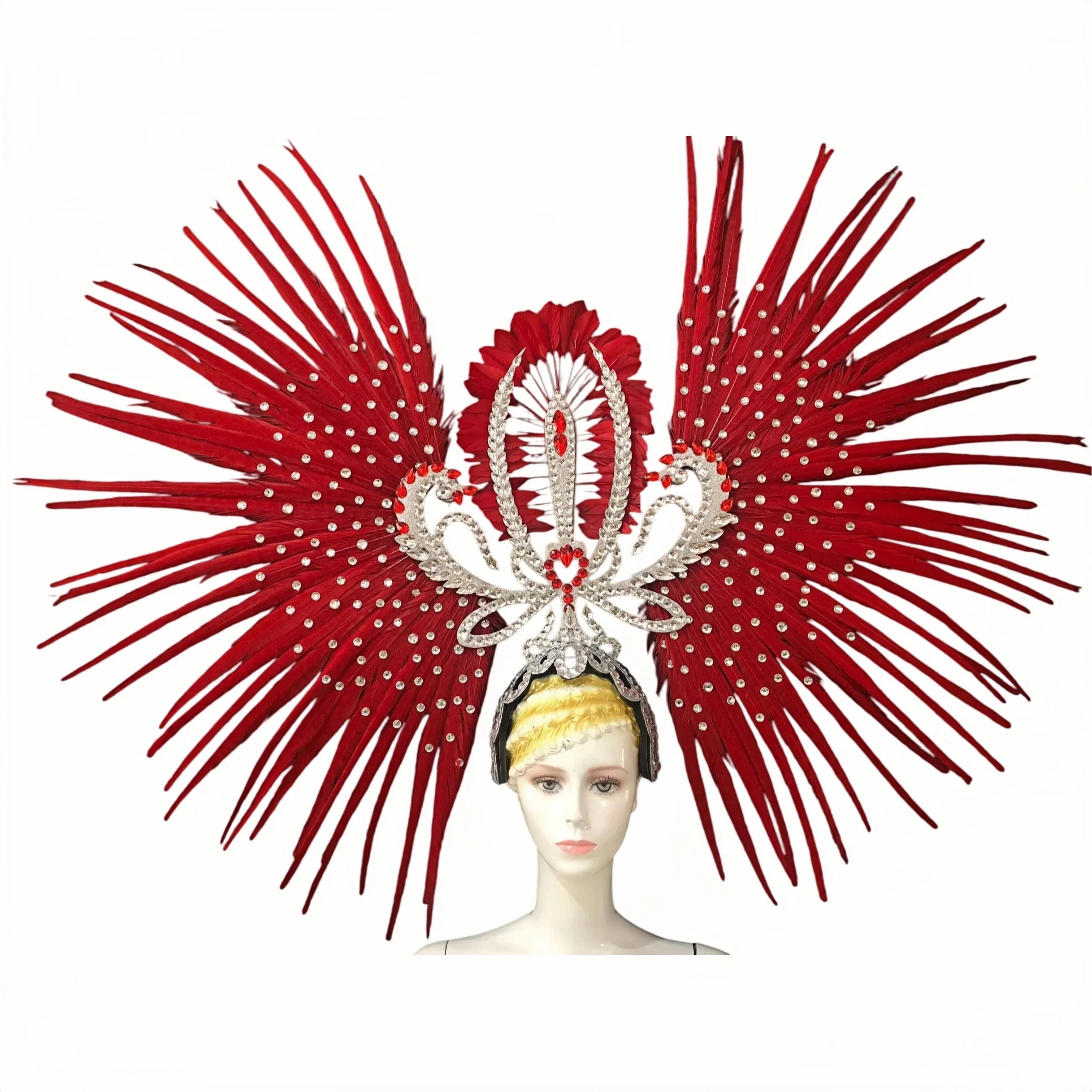 The Stardust Tropicana Samba Crown – Feather & Rhinestone Stage Headdress | Headdress | Wiccan Center