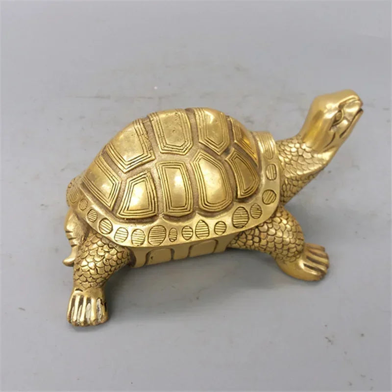Pure Copper Tortoise Statue Longevity Mascot Animal Sculpture For Home Desk Decoration Ornaments Home Office Study Decorations | | Wiccan Center