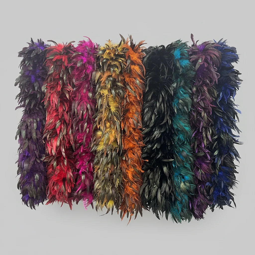 Natural Fluffy Rooster Feather Marabou Boa