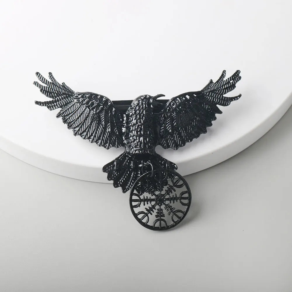 Gothic Hair Clip Crow Design Metal Barrette for Women | | Wiccan Center