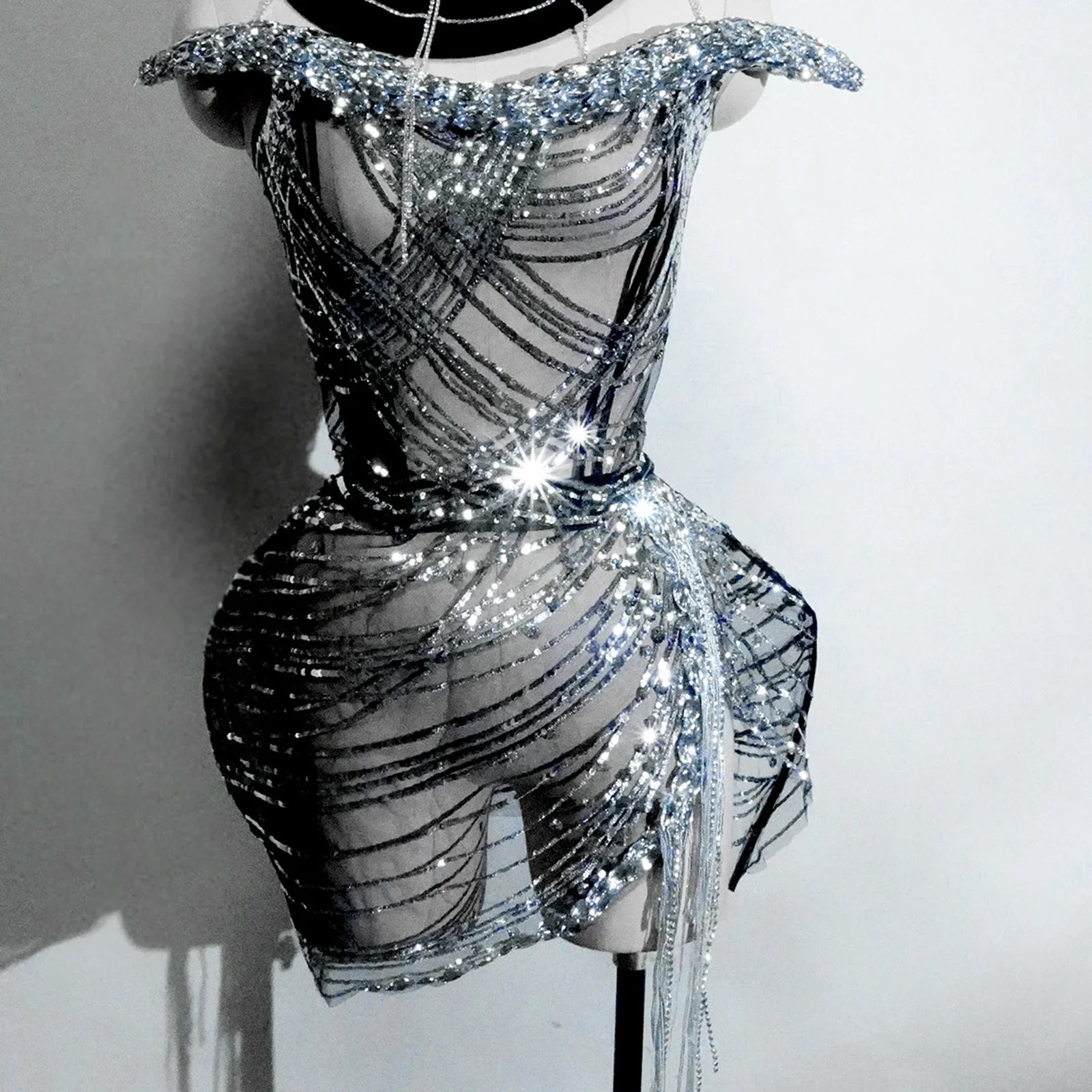 The Stardust Midnight Cabaret Cage Set – Luxury Rhinestone Showgirl Costume | Costume Sets | Wiccan Center