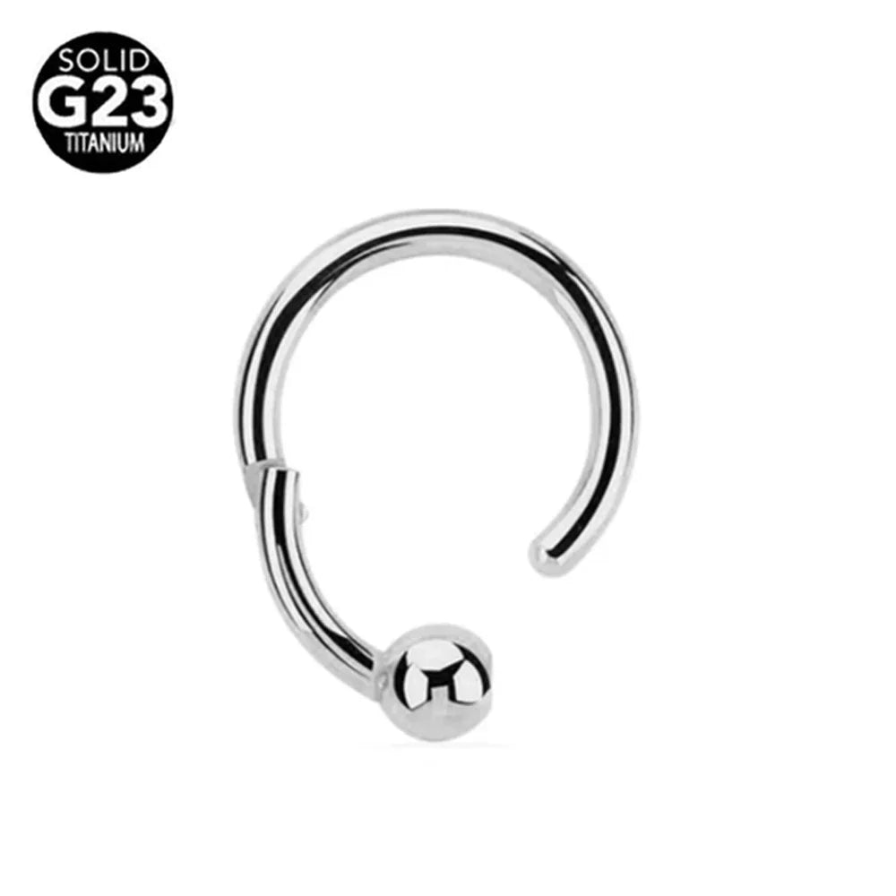 G23 Titanium Bee Septum Nose Ring Piercing Body Jewelry 16G Moon Segment Snake Clicker Helix Ear Cartilage Heart Daith Hoop | | Wiccan Center