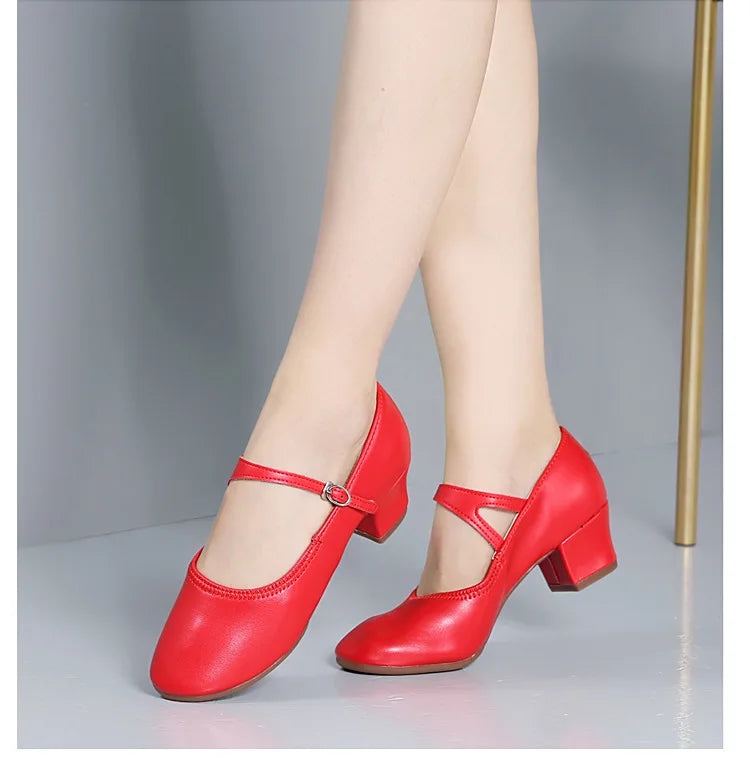 The Stardust Carousel Mary Jane – Classic Low-Heel Dance Pump