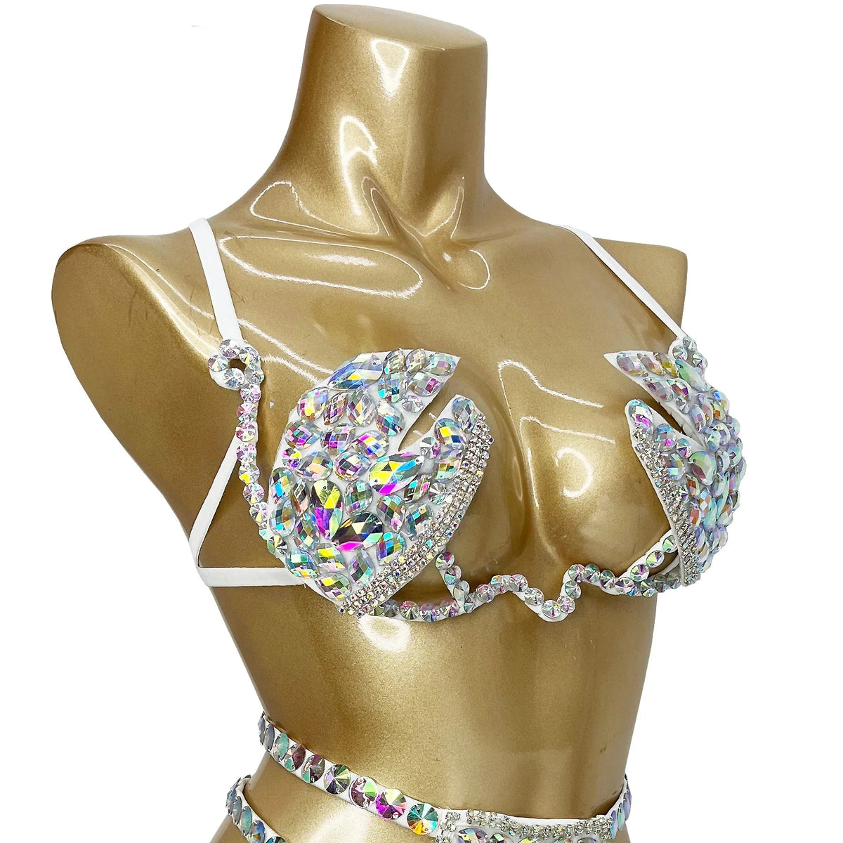 Sparkly Samba Carnival Stone Wire Bra & Bikini Bottom Set Stage Costume | Costume Sets | Wiccan Center