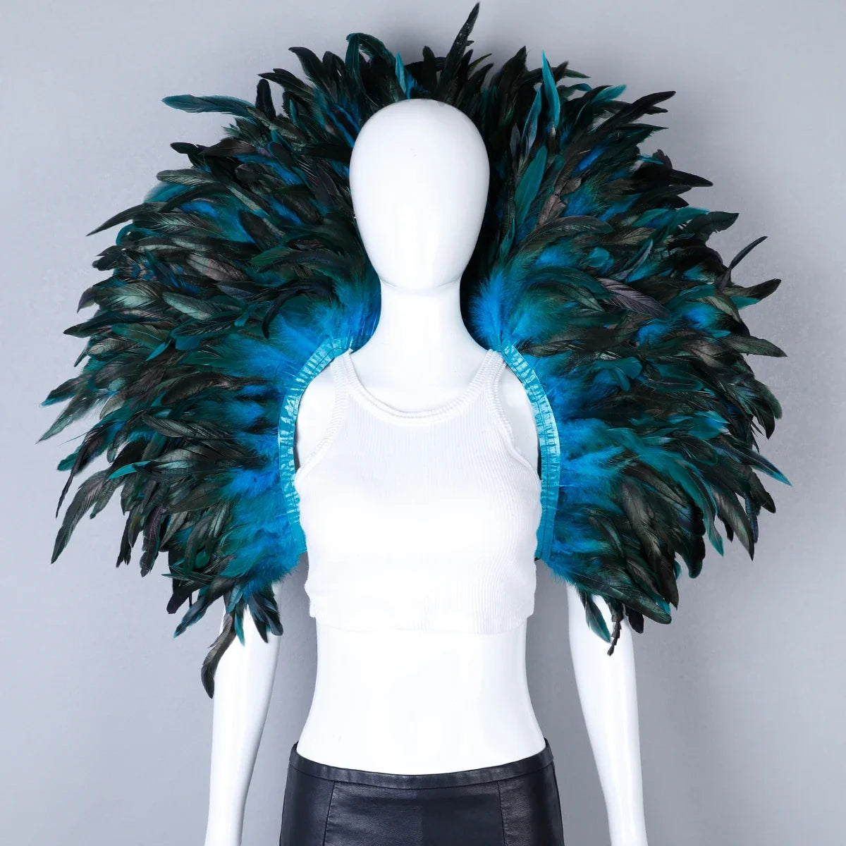 Festival Carnival Feather Shoulder Shawl | Feather Shawl | Wiccan Center