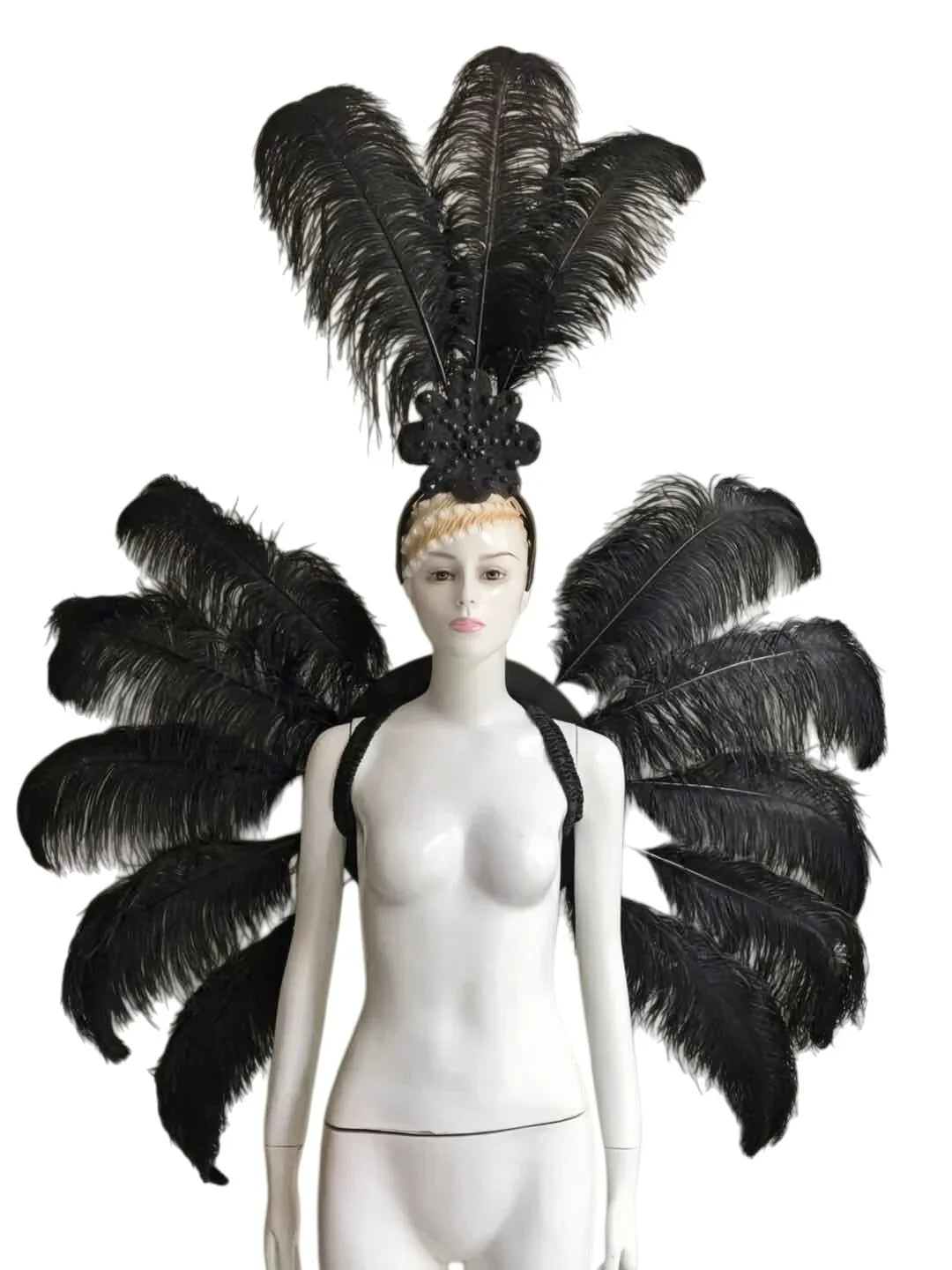 Feather Backpiece and Plume Headdress Set | Back Pieces | Wiccan Center