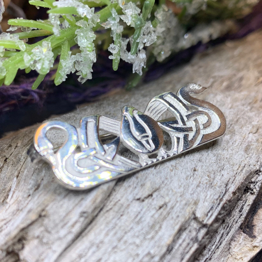 Sterling Silver Three Nornes Swan Brooch - Handmade in Scotland | Brooch | Wiccan Center