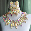 AB Gold Rhinestone Crystal Crystal Drop & Crystal Drop Set