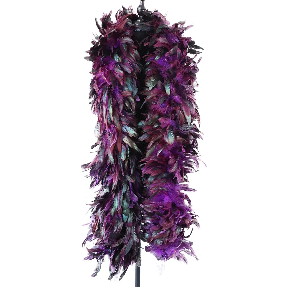 Natural Fluffy Rooster Feather Marabou Boa | Feather Boas | Wiccan Center