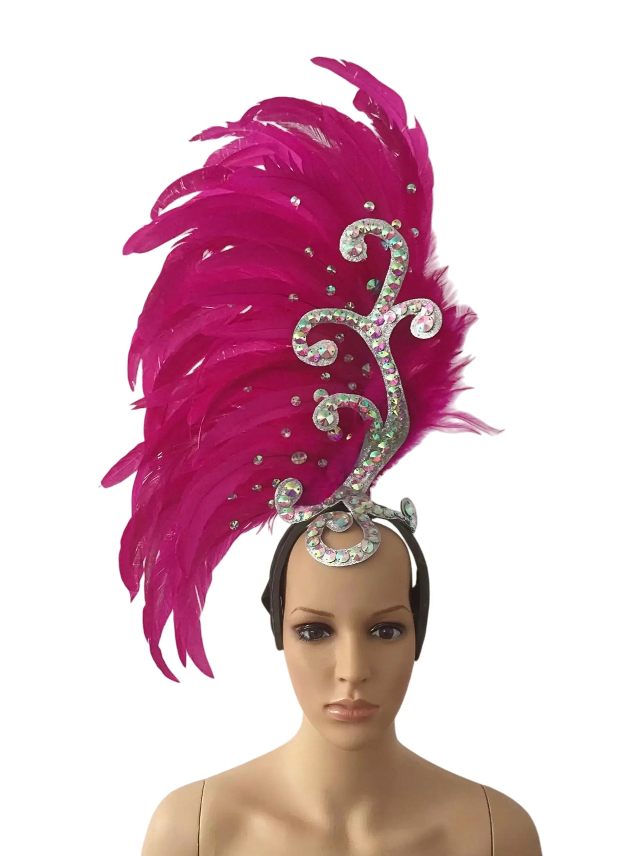 The Stardust Empress Dionysia – White Feather Carnival & Masque Ball Headdress
