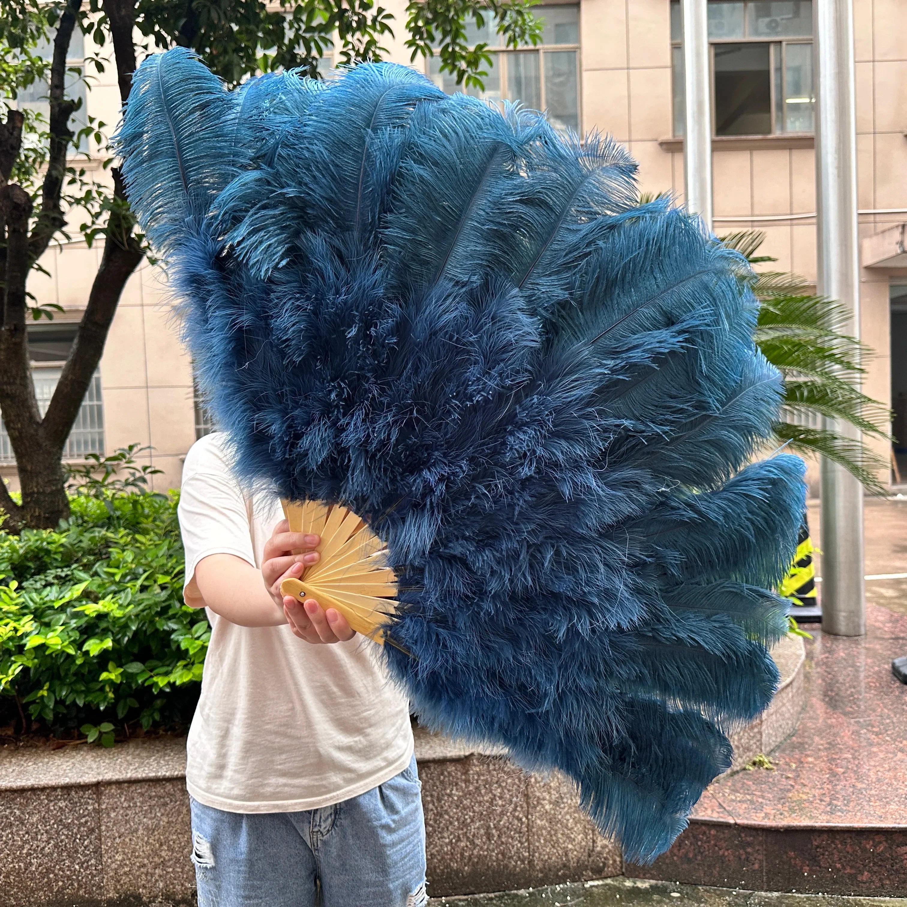 90CM Ostrich Feather Fans | Feather Fans | Wiccan Center