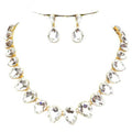 Rhinestone Drop Necklace & Earrings Set