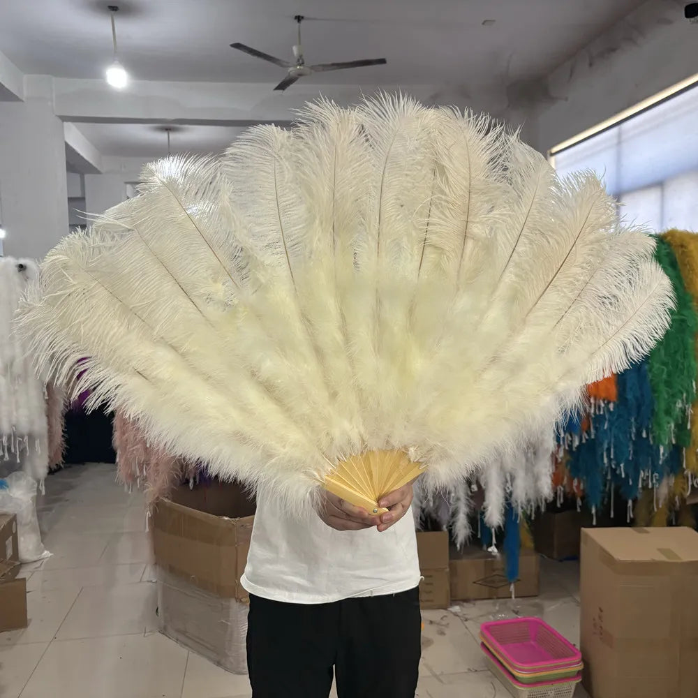 90CM Ostrich Feather Fans | Feather Fans | Wiccan Center