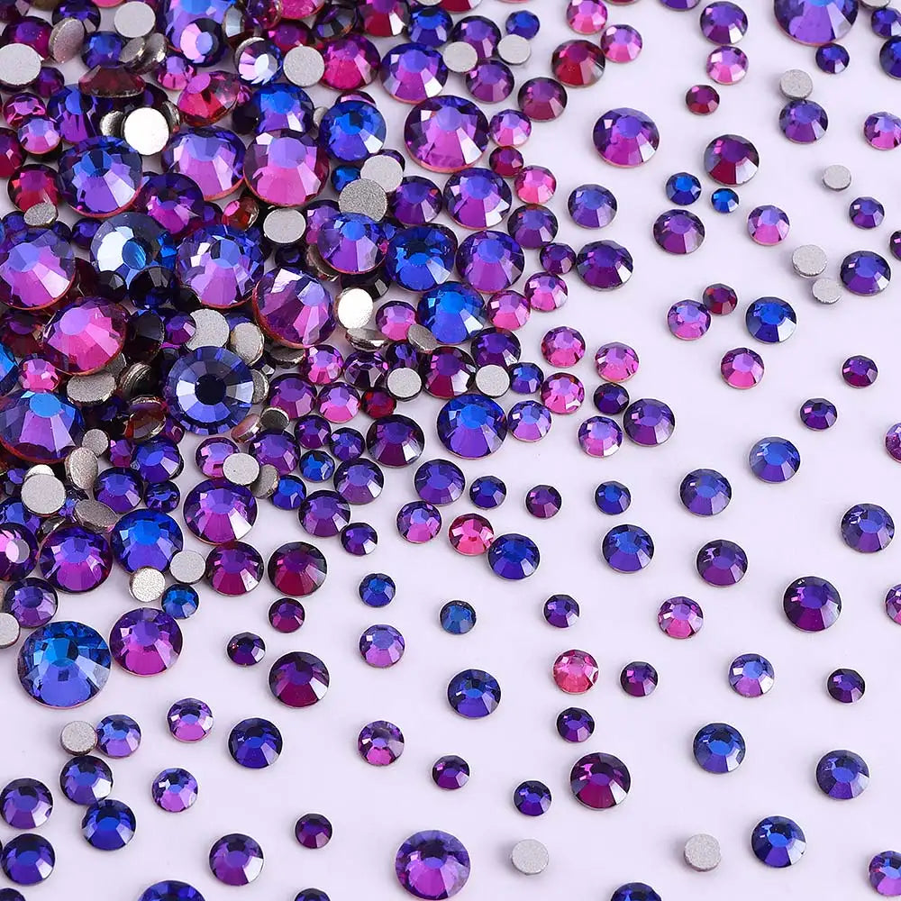 1440PCS SS3-SS20 Mix Size Non-Hotfix Glass FlatBack Rhinestones | Non-Hotfix | Wiccan Center