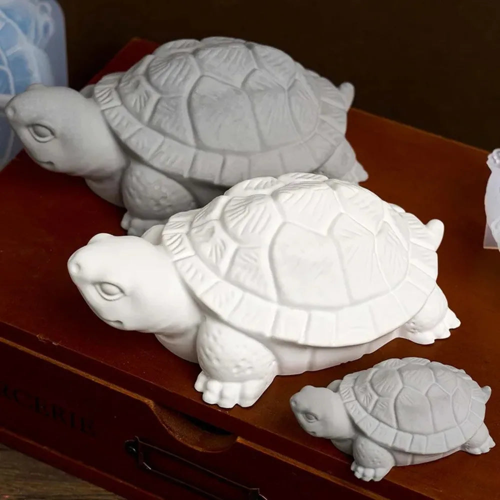 Stereo Turtle Silicone Candle Mold DIY Handmade Animal Shape Aromath Soap Plaster Resin Craft Casting Molds Home Decor Supplies