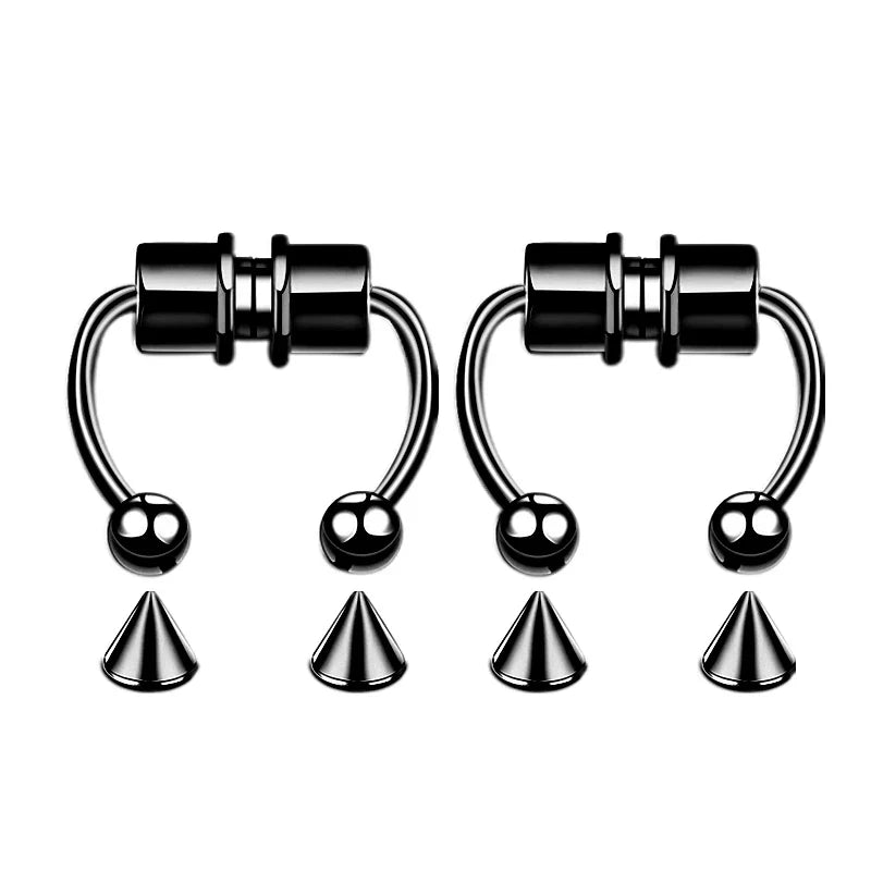 Stainless Steel Magnet Fake Nose Ring Hoop Fake Piercing Hoop Septum Rings For Women Fashion Gothic Rock Body Jewelry Gifts | | Wiccan Center