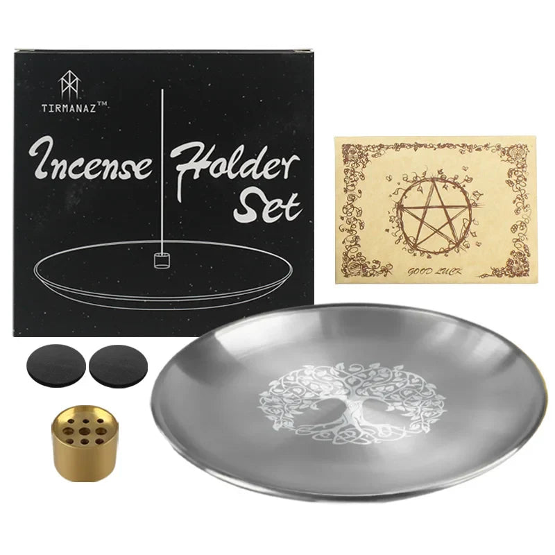 Gold Altar Plates | incense holder | Wiccan Center