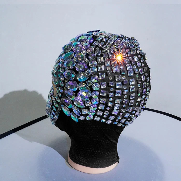 Super Shiny Rhinestone Full Face Headwear Mask | Masks | Wiccan Center