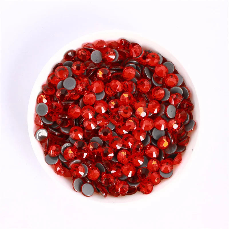 SS3-SS30 Red Series Hotfix Glass Flat-Back Rhinestones | Hotfix | Wiccan Center