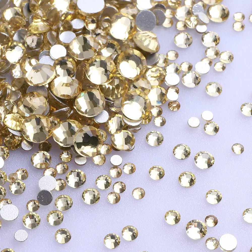 1440PCS SS3-SS20 Mix Size Non-Hotfix Glass FlatBack Rhinestones | Non-Hotfix | Wiccan Center