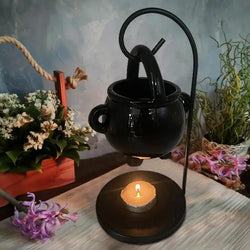Hanging Cauldron Wax Burner | candles & wax melts | Wiccan Center
