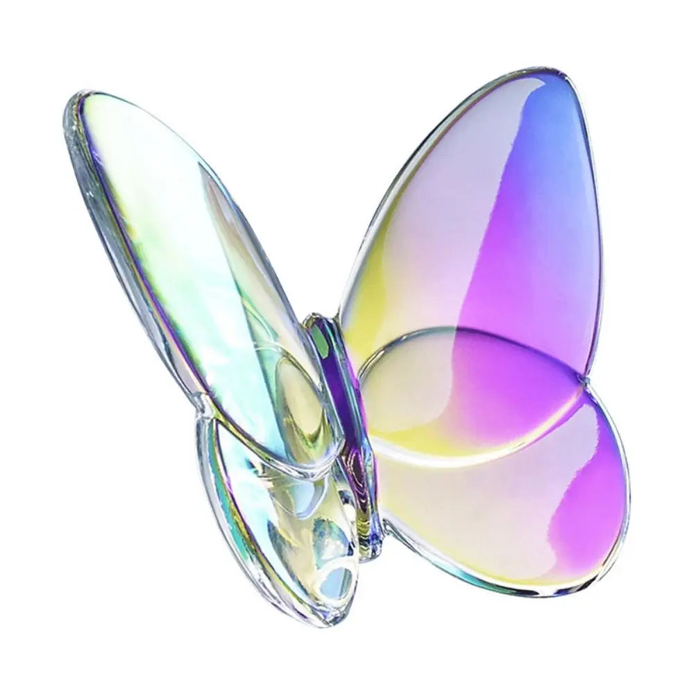 Multiple Color Crystal Butterfly Figurines Super Winkling Reflective Glass Butterfly Ornament Vivid Home Decor