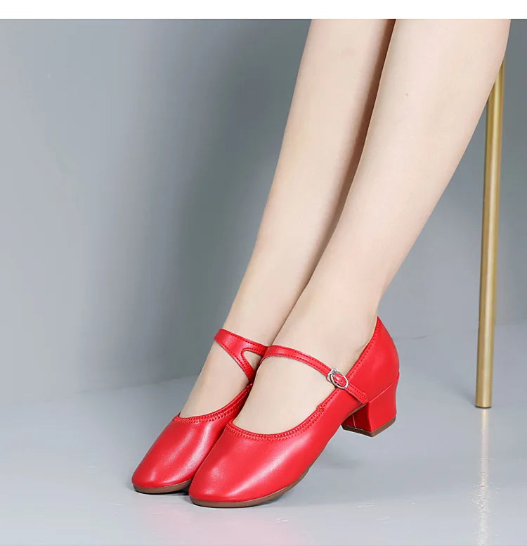 The Stardust Carousel Mary Jane – Classic Low-Heel Dance Pump