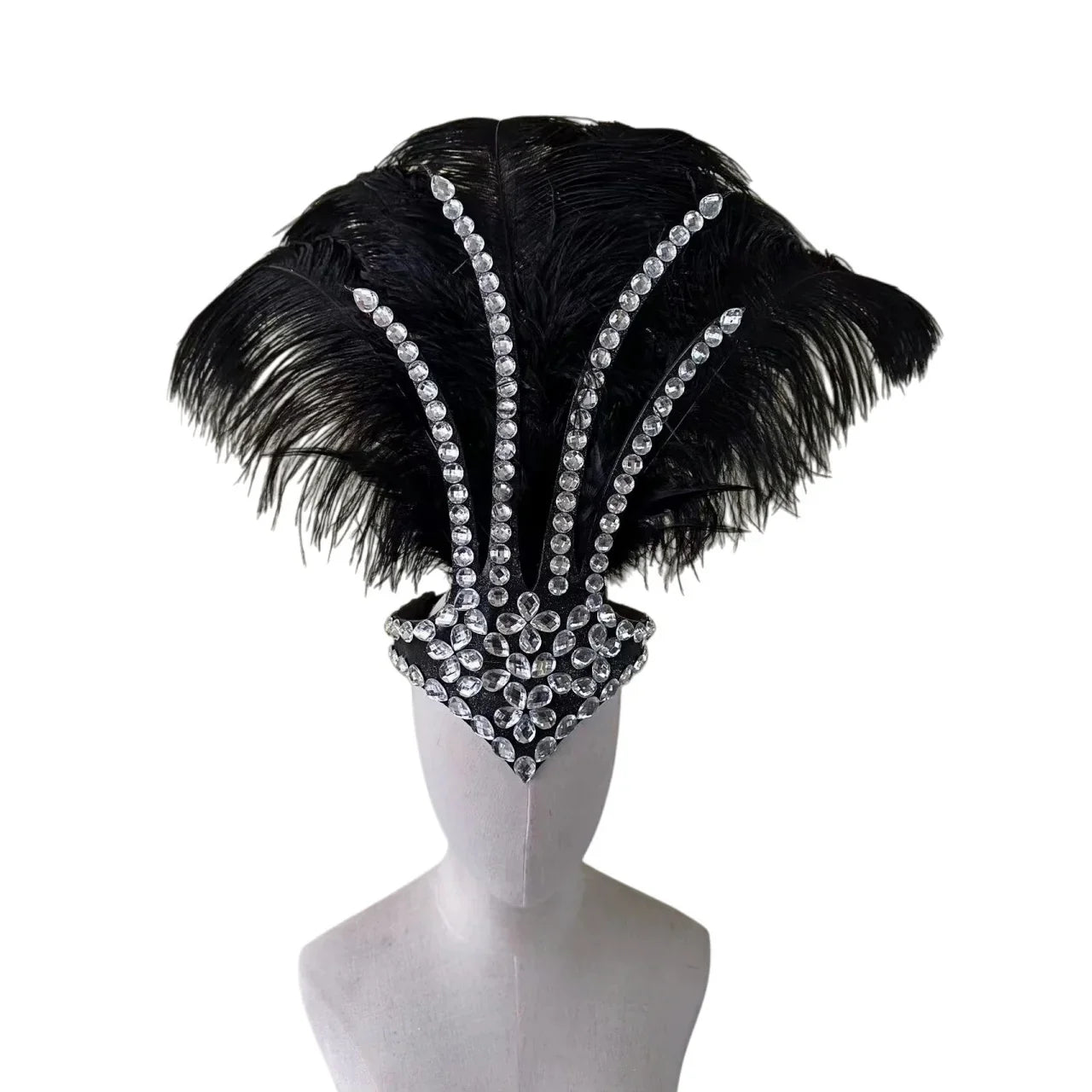 The Stardust Dionysia – Classic Feathered Samba Carnival & Masque Crown | Headdress | Wiccan Center