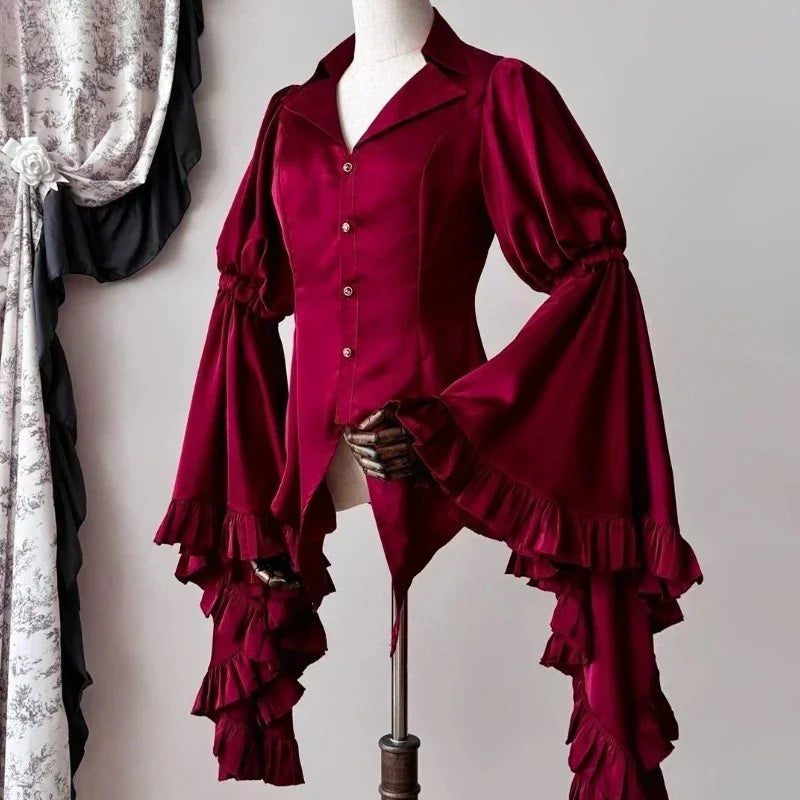Flare Sleeve Bow Shirt | | Wiccan Center