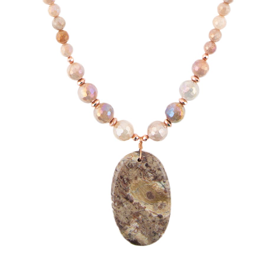 Jasper Slab in Pink Necklace | Necklaces | Wiccan Center