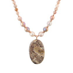 Jasper Slab in Pink Necklace | Necklaces | Wiccan Center