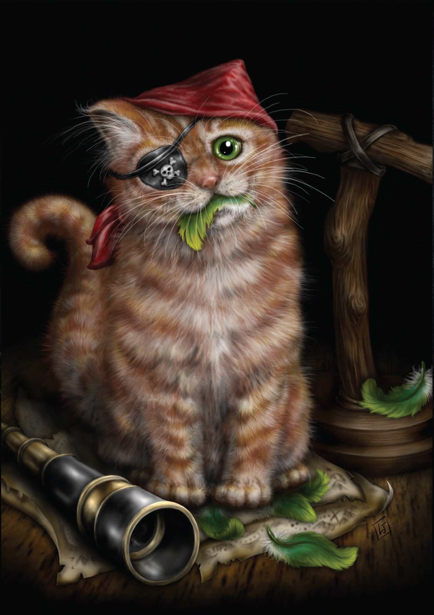 Pirate Kitten Card | Cards - She Black Dragon | Wiccan Center