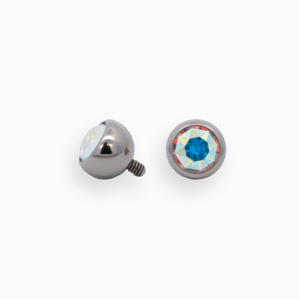 Steel 16G/18G Internally Threaded Ball with Premium Crystal | Body Jewelry | Wiccan Center