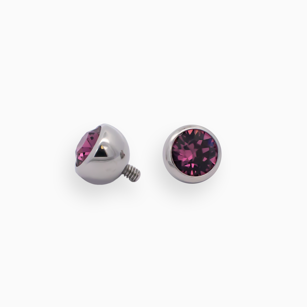 Steel 16G/18G Internally Threaded Ball with Premium Crystal | Body Jewelry | Wiccan Center