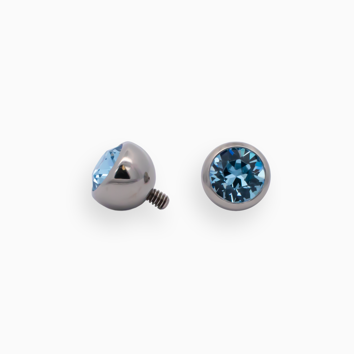 Steel 14G Internally Threaded Ball with Premium Crystal | Body Jewelry | Wiccan Center
