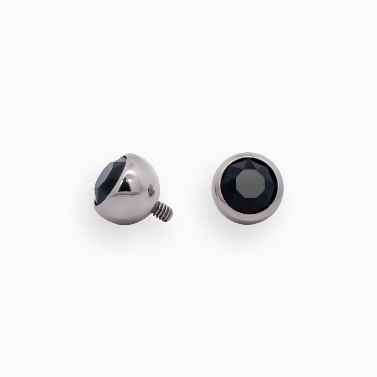 Steel 14G Internally Threaded Ball with Premium Crystal | Body Jewelry | Wiccan Center