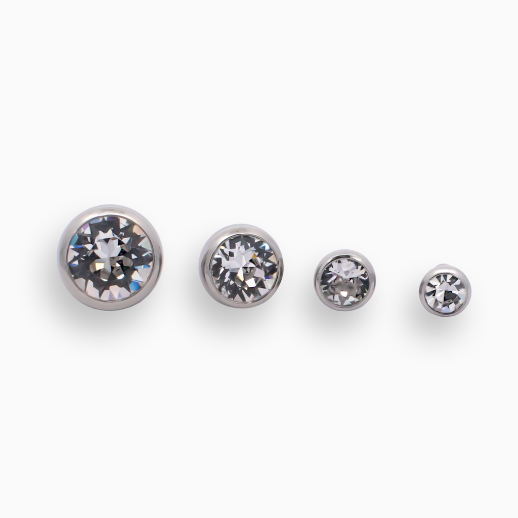 Steel 16G/18G Internally Threaded Ball with Premium Crystal | Body Jewelry | Wiccan Center